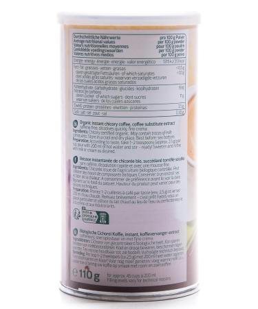 Naturata Organic Chicory Coffee Instant - 110g (1 Pack) | Premium Organic Beverage for International Shipping - Buy Online on GoSupps.com