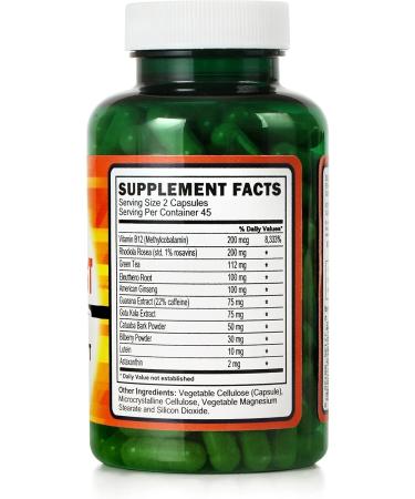 VitaVocal Energy Boost | Herbal Formula & Vision Support Supplement for Adults - 90 Capsules | International Shipping Available - Buy Online on GoSupps.com