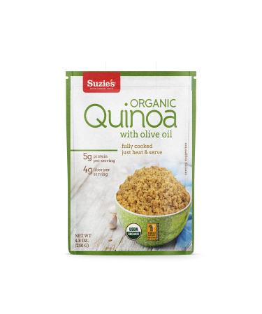 SUZIE'S QUINOA HEAT & SERVE NON-GMO ORGANIC OLIVE OIL 8.8 oz 250g - 6 Pack