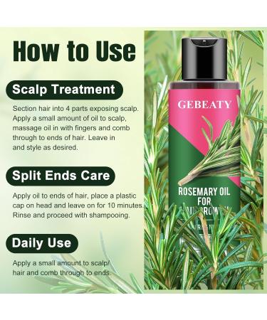 Organic Rosemary Oil for Hair Growth | 100% Pure Cold Pressed Treatment with Jojoba & Castor Oil | 8 Fl Oz - Buy Online on GoSupps.com