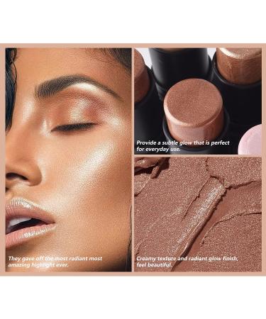 Ownest Highlighter Stick - Shimmer Cream Powder, Waterproof & Long-Lasting - 2 Colors, Self-Sharpening Crayon Stick - Buy Online on GoSupps.com