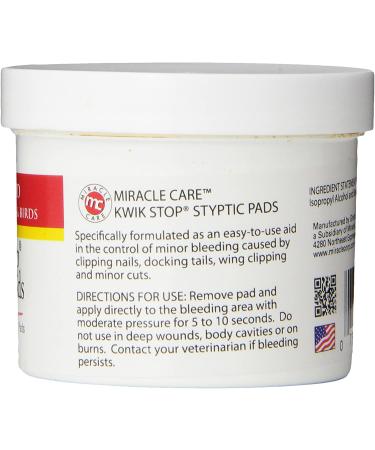 Kwik Stop Styptic Pads 90 Count - Fast-acting Pet First Aid for Nail Bleeding - Buy Online on GoSupps.com