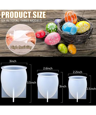 Easter Egg Candle Mold - 3 Pcs Silicone DIY Craft Resin Mold for Handmade Candle Making, Fondant Cake, Aromatherapy, Chocolate, Soap & Candy - Buy Online on GoSupps.com