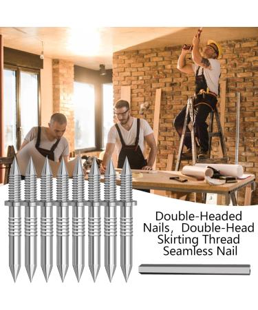 Double-headed nails seamless nail with double-headed skirting thread nail for skirting boards without traces invisible safety screws with double head nails (100 pieces) 100 Pieces. - Buy Online on GoSupps.com