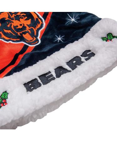 FOCO Chicago Bears Holiday Santa Cap Hat | NFL Team Logo | One Size - Buy Online on GoSupps.com