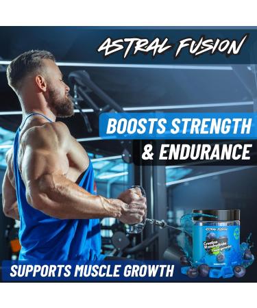 ASTRAL FUSION Halal Creatine Monohydrate Gummies 5000mg Sugar-Free Vegan Creatine for Muscle Growth Strength and Recovery Plant-Based Pre Workout Supplement Blueberry Flavor 60 Count - Buy Online on GoSupps.com