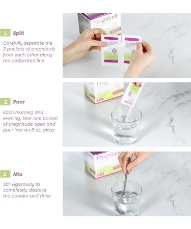 Pregnitude Reproductive Fertility Support - Helps Promote Regular Ovulation - Menstrual Cycles and Increase Quality of Eggs - 60 Day Supply 120 Packets 30 Servings (Pack of 2) - Buy Online on GoSupps.com