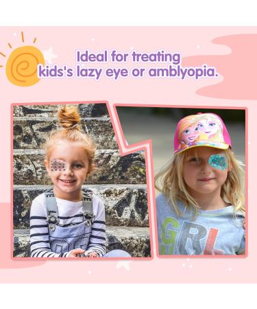 140PCS Kids Adhesive Eye Patches Cute Disposable Eyepatch Set for Amblyopia & Lazy Eye Breathable Bandages for Toddlers - 7 Styles - Buy Online on GoSupps.com