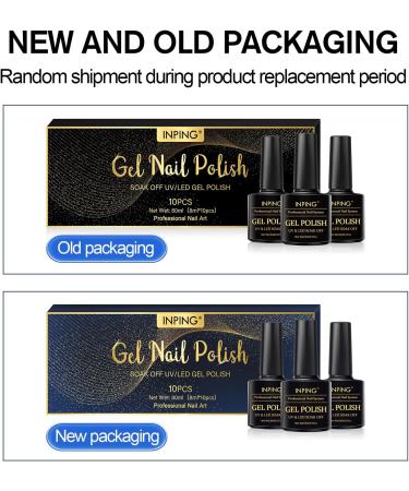 INPING Pink Gel Nail Polish Set - 6 Colors UV Neon Light Shimmer Glitter Peach Purple Hot Pink Varnish - Soak Off Long-Lasting Gel Polish for Nail Art Manicure Pedicure - Buy Online on GoSupps.com