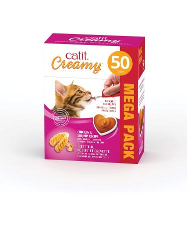 Catit Creamy Tuna | Chicken & Shrimp Lickable Cat Treat - 100 Tubes Mega Pack Cat Treat + Cat Treat Shrimp - Buy Online on GoSupps.com