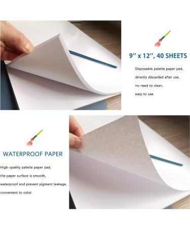 EBIVEN Disposable Palette Pad 9'' x 12'' - Pack of 40 Sheets | Coated Paper for Oil Paints Mixing - Buy Online on GoSupps.com