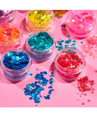 Moon Glitter White Iridescent Chunky Glitter - Cosmetic Festival Makeup for Face, Body, Nails, Hair, Lips - 3g - Buy Online on GoSupps.com
