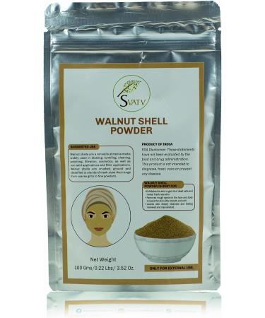 SVATV Walnut Shell Powder (Juglans regia L.) for facial Scrub Formulation Lightening Skin Care Dark Spots Deep Cleansing natural skin exfoliator for Skin - 100g Wall Nut Shell Powder - Buy Online on GoSupps.com