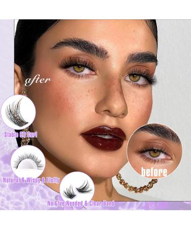 Self Adhesive Lash Clusters - Natural Eyelashes Extension No Glue Needed DIY Wispy Lashes CD Curl 10-16MM 72Pcs by Zegaine - Shop Now - Buy Online on GoSupps.com
