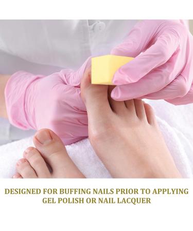 ForPro Yellow Pedicure Block 220/220 Grit Three-Sided Nail Buffer - 15 Count - Buy Online on GoSupps.com