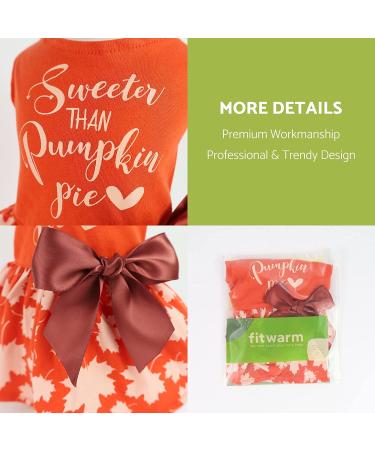 Fitwarm Holiday Dog Dress for Small Dogs and Cats | Thanksgiving Halloween Christmas New Year Birthday Costume | 100% Cotton | X-Small - Buy Online on GoSupps.com