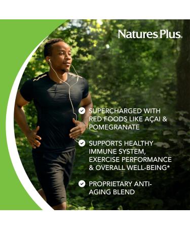 NaturesPlus Source of Life RED Multivitamin Liquid - 30 oz - Energy & Immune Support - with Exotic Red Fruits Lycopene & Lutein - Vegetarian & Gluten Free - 30 Servings 30 Ounce (Pack of 1) - Buy Online on GoSupps.com