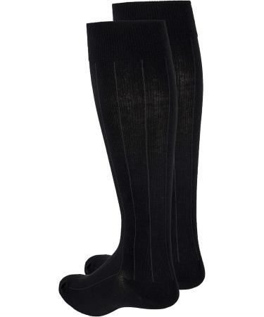 Buy Touch Men's Dress Socks - Graduated Compression Knee High Black - Medium (15-20 mmHg) for Business Casual & Muscle Support - Buy Online on GoSupps.com