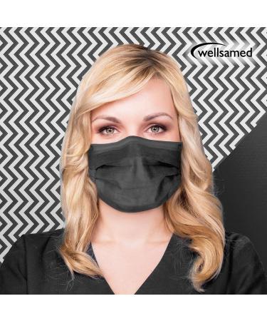 Wellsamed Wellsamask Type IIR Medical Face Mask - 50 Pack Black - Elastic Band Single Colour - International Shipping - Buy Online on GoSupps.com
