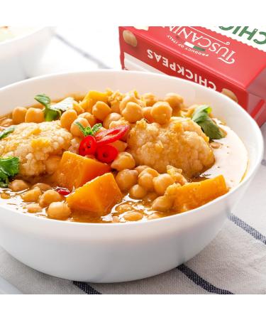 Tuscanini Organic Chickpeas 13.4oz (8 Pack) | Ready to Eat | Plant Based Protein | Premium Product of Italy | For Salads Stews and Dips - Buy Online on GoSupps.com