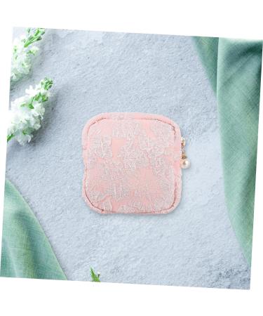 Healeved Sanitary Napkin Storage Bag Sanitary Pad Pouch Menstrual Pad Pouch Small Portable Menstrual Bag First Period Kit for Girls 10-12 Travel Cotton Linen The Flowers Multifunction Pink 11x11x3cm - Buy Online on GoSupps.com