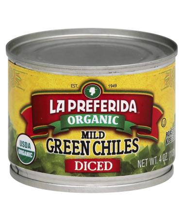 La Preferida Organic Green Chiles, Mild-Diced, 4 oz (Pack - 1)