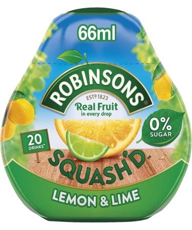 Robinsons Squash'D - 0 % de sucre v ritable courge de fruits faible teneur en calories citron et citron vert fait 20 boissons par paquet 6 paquets de 66 ml - Buy Online on GoSupps.com