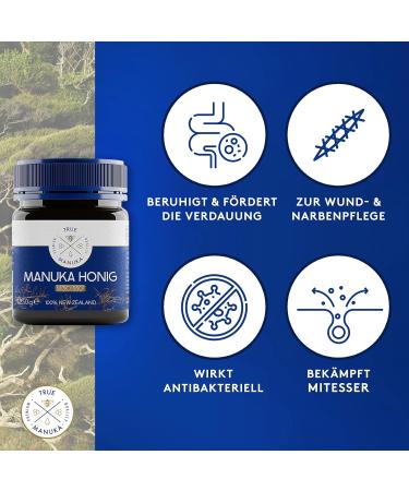 True Manuka Honey 550 MGO 250G - 100% Certified Pure New Zealand Manuka Honey - Buy Authentic Manukahonig Online - Buy Online on GoSupps.com