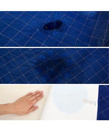 Waterproof Mattress Pad 52 x 34 Navy - Slip Resistant Bed Pee Pads for Children, Pets, Seniors - Buy Online on GoSupps.com