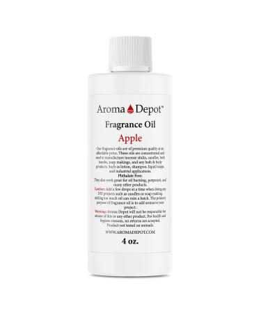 Aroma Depot Apple Perfume/Body Oil (7 Sizes) Our Interpretation  Premium Quality Uncut Fragrance Oil Floral scent (4 Ounce Plastic Bottle (120ml))