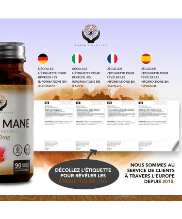 EN Lions Mane 1000mg Per Serving - 90 Capsules 5:1 Extract | Lions Mane Supplement | Non-GMO & Gluten Free | Made in the UK in ISO Licensed Facilities - Buy Online on GoSupps.com