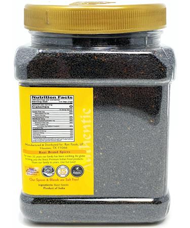 Rani Tukmaria Basil Seeds 1.54lbs - Used for Falooda Dessert - Spice & Ayurveda Herbal - Gluten Friendly - NON-GMO - Vegan - Indian Origin - PET Jar 1.54 Pound - Buy Online on GoSupps.com