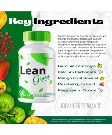 Lean Green Keto Capsules LeanGreen Advanced Formula Supplement Pills - Maximum Strength Lean Green All Natural Keto Pills LeanGreen Capsules Lean Green Pills Reviews (60 Capsules) - Buy Online on GoSupps.com