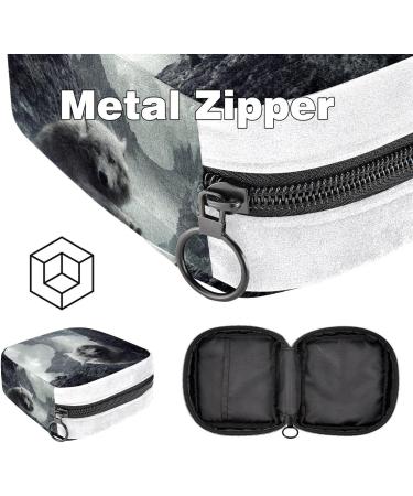 Vintage Animal Wolf Color Sanitary Napkin Tampon Storage Bag | Period Pad Makeup Pouch - GIAPB 3661 - Buy Online on GoSupps.com