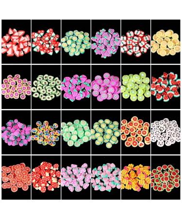 Opopark 24 Box Nail Art Fruit Slices - 3D Mini Fruit Nail Stickers & DIY Craft Accessories for Unique Nail Designs - Buy Online on GoSupps.com