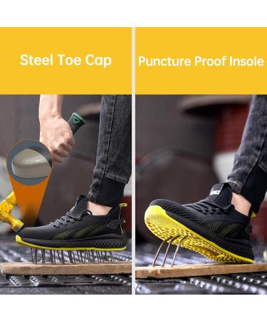 SPIEZ Orthotic Arch Support Insoles & Safety Shoes for Men | Heavy Duty Inserts for Plantar Fasciitis Pain Relief | Men's Steel Toe Work Shoes - Buy Online on GoSupps.com
