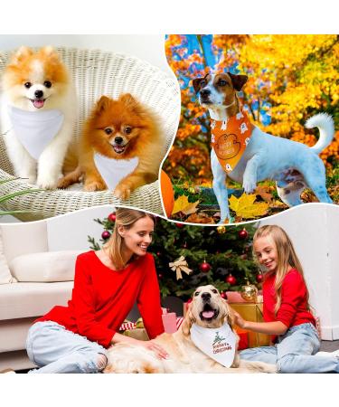 100 Sublimation Blank Triangle Dog Bandanas | Customizable Pet Accessories | White Heat Transfer Scarf for Dogs & Cats (76 x 55 cm) - Buy Online on GoSupps.com