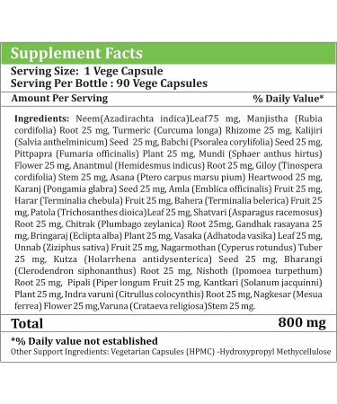 Herbsforever Blood Cleaner Capsules 90 Vege Capsules - Ayurvedic Support for Blood Purification and Skin Health - Buy Online on GoSupps.com