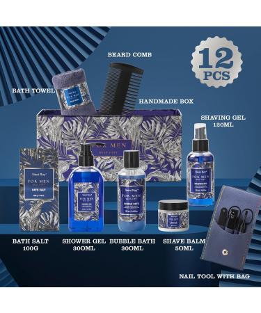 Birthday Gifts Spa Kit for Men | Classic Perfume Scented Bath & Shower Gift Set | Self Care & Shaving Kit | Ideal Men's Gift Basket - Buy Online on GoSupps.com