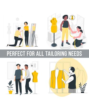 RAAJSEE Flexible Tape Measure Pack of 2 - 150cm/60inch Dual Scale Sewing Tailor Ruler for Body Weight Loss & Medical Measurements - Yellow/Peach - Buy Online on GoSupps.com