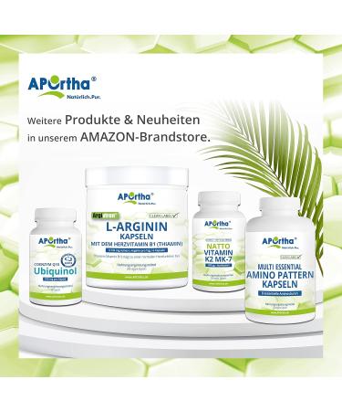 Buy Aportha Argiviron L-Arginine + L-Citrulline 4500mg - 360 Vegan Capsules | High-Dose Heart Vitamins B1 | Allergen-Free Supplement - Buy Online on GoSupps.com