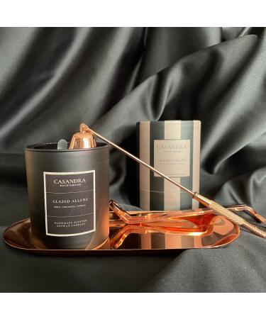 Glazed Allure (Apple & Cinnamon & Vanilla) Soy Wax Candle Scented Candle for Home Premium Candle with Natural Scents | 8 oz 40 Hour Burn Time | Soy Candle Gift