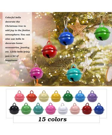 TOAOB 15pcs Mixed Colour Jingle Bells - 22mm Metal Sleigh Bell for Festival Decorations & Crafts - Buy Online on GoSupps.com