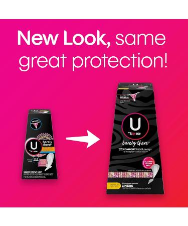U By Kotex Barely There Thong Panty Liners 50 Count - Pack of 50 - Buy Online on GoSupps.com