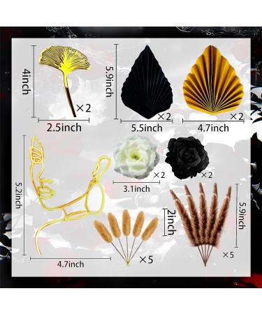 JeVenis Black Acrylic Minimalist Art Lady Face Cake Topper Roaring 20s Cake Champagne Rose Flower Wedding Cake Toppers for Wedding Bridal Shower Birthday Black3 - Buy Online on GoSupps.com