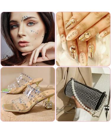 1980pcs Self Adhesive Clear Rhinestone Stickers - Shynek Stick on Rhinestone Gems for Face, Hair, Makeup & Crafts | 6 Sizes - Buy Online on GoSupps.com