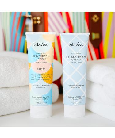 Noodle & Boo Vita Sea Hydrating Sunscreen Lotion SPF 50 | UVA & UVB Protection | Reef Friendly Formula with Sea Kelp and Vitamins E & C | 4 Fl Oz - Buy Online on GoSupps.com