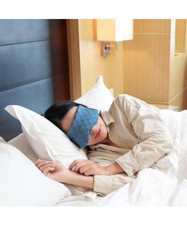 Lewis N. Clark Big Wrap Eye Mask - Travel Sleep Aid for Airplane & Hotel - Blue - Buy Online on GoSupps.com