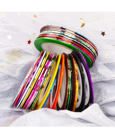 NICEMOVIC 62pcs 32 Colors Nail Art Striping Tape for DIY Nail Decoration - Buy Online on GoSupps.com