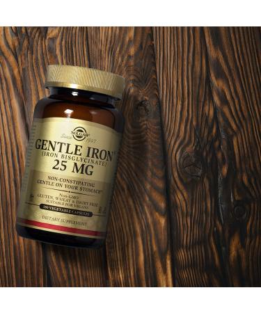 Solgar Gentle Iron 25 mg - 180 Vegetarian Capsules | Boost Energy & Support Health - Buy Online on GoSupps.com